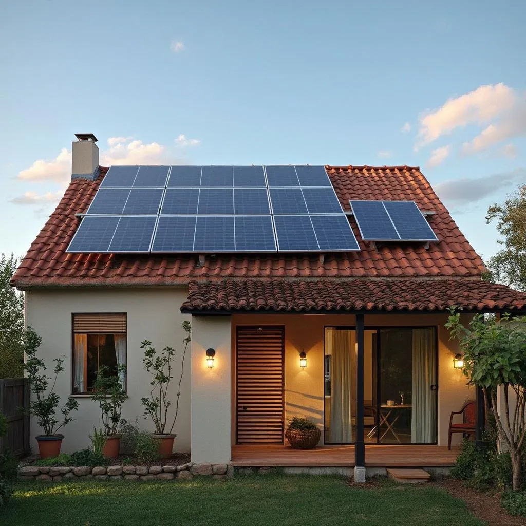 Proyecto residencial paneles solares